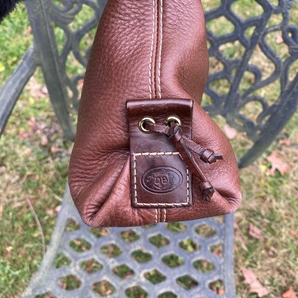 Dooney & Bourke Small Brown Pebbled Leather Hobo - Picture 4 of 8